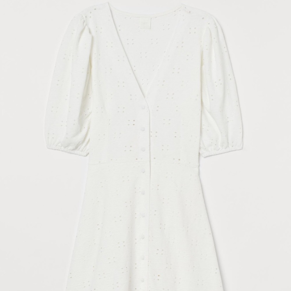 NWT HM puff sleeved cotton dress size XS